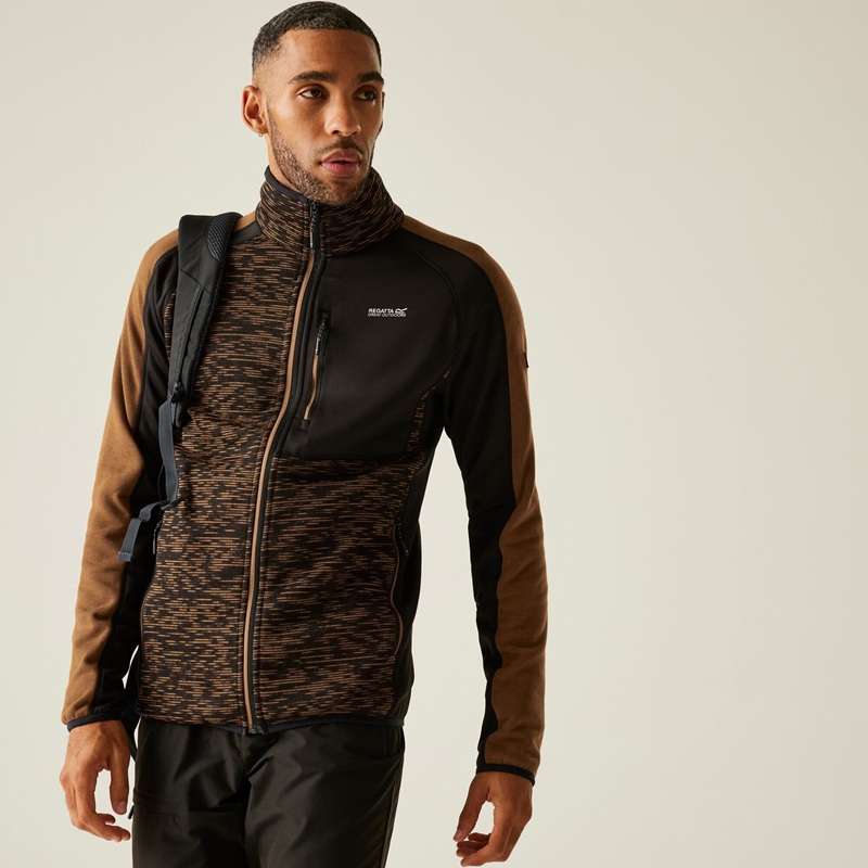 Ζακέτα Fleece Regatta Oakar Full Zip Nut Brown Black RMA653-ZX8