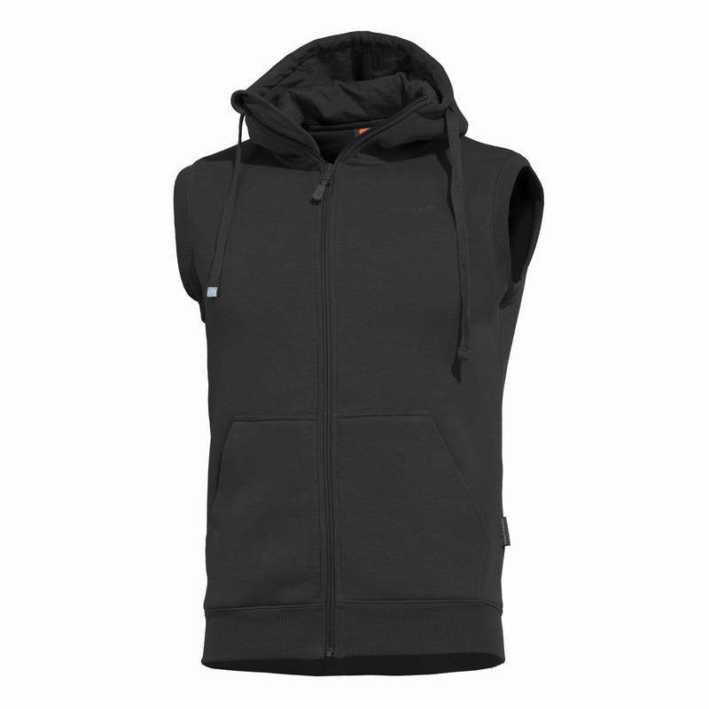 Sweatshirt vest with hood Sale