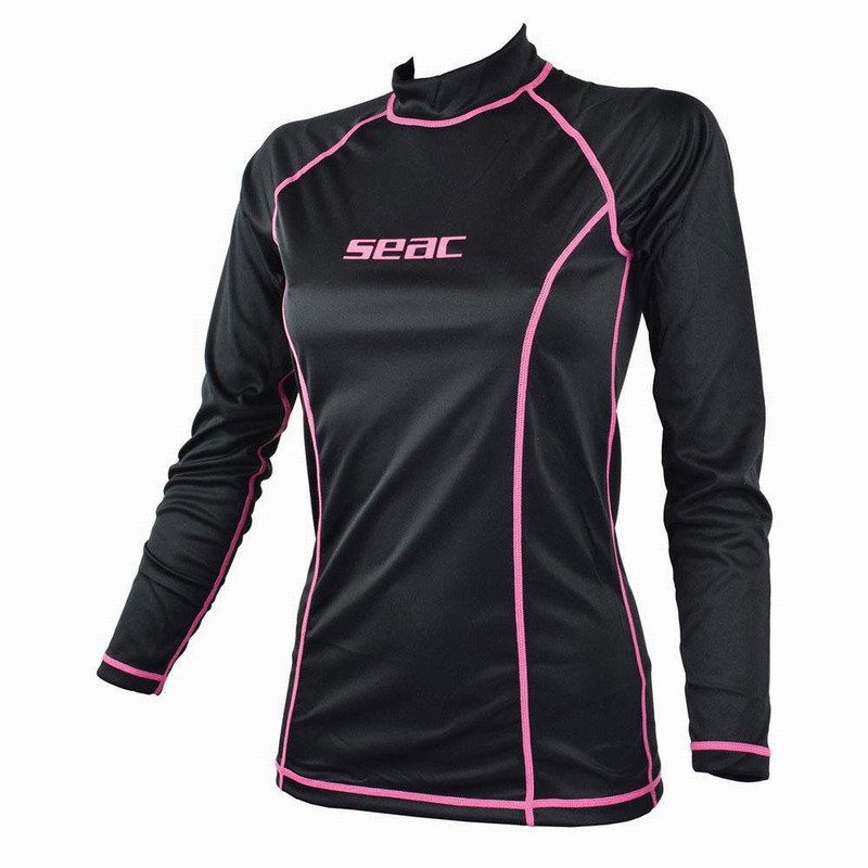 Γυναικείο Μπλουζάκι Μακρυμάνικο Rash Guard UV+50 Seac Sub T-Sun Long Black 1550015008025