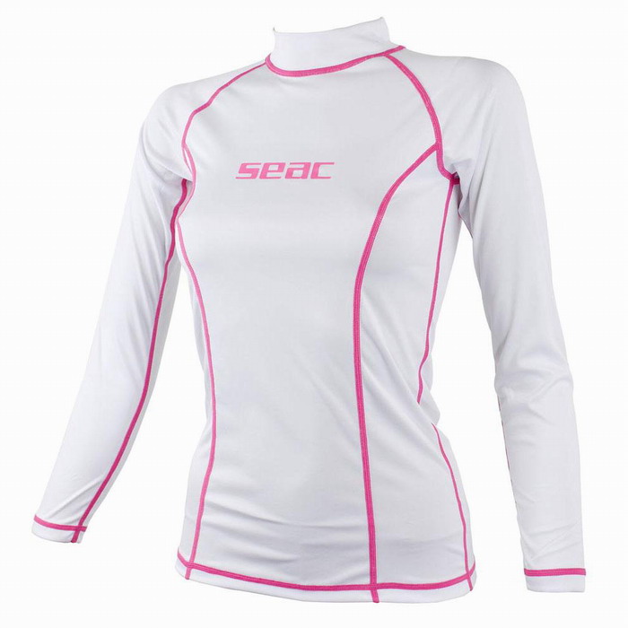 Γυναικεία Μπλούζα Rash Guard UV+50 Seac Sub T-Sun Long Lady White 15500150120