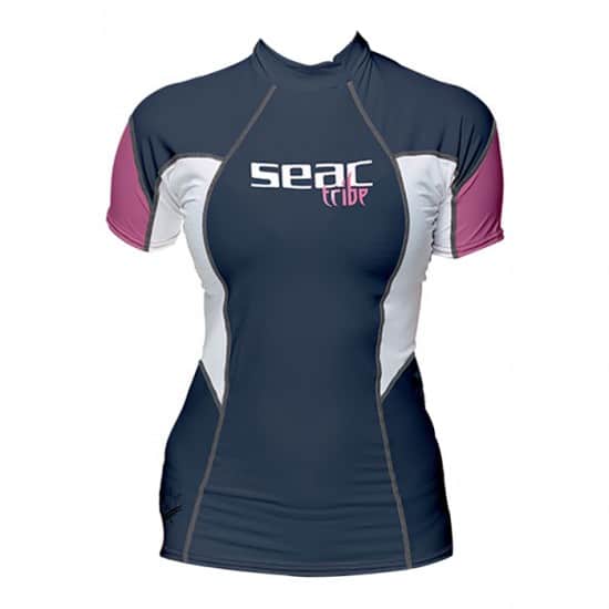 Γυναικείο Μπλουζάκι Κοντομάνικο Rash Guard Seac Sub Raa Short Evo UV+50 Blue 15500030020