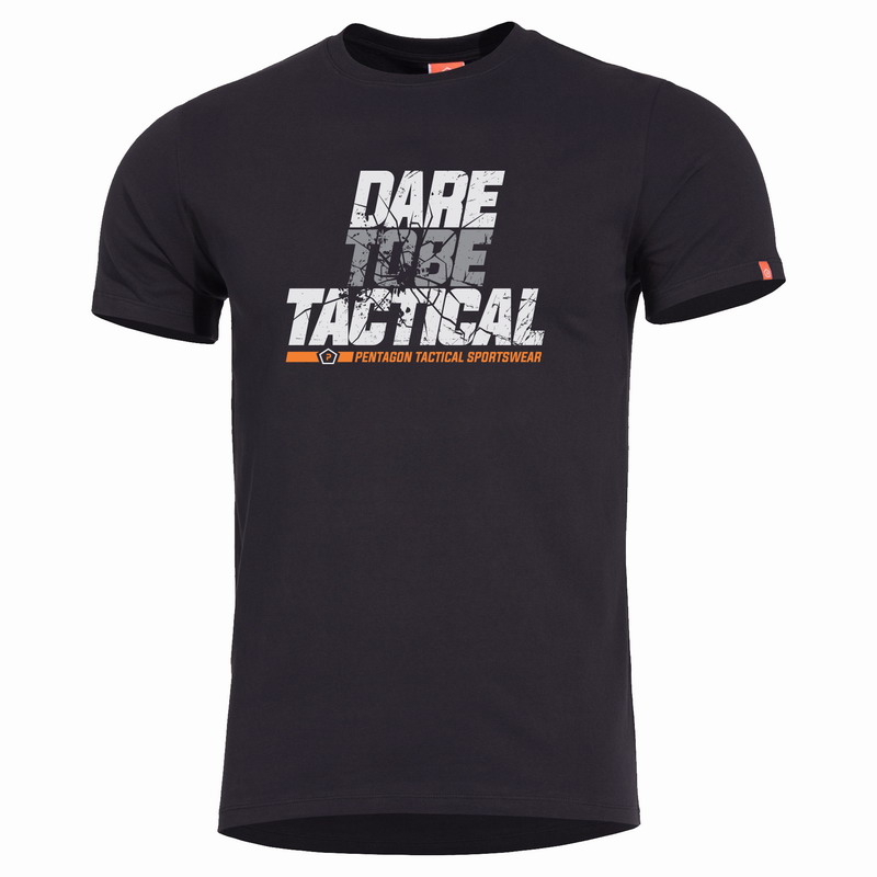 Μπλουζάκι T-Shirt Pentagon Ageron Dare To Be Tactical Black K09012-DT