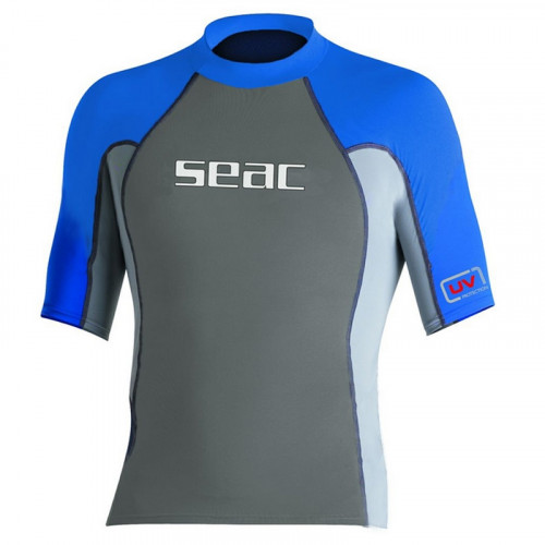 Παιδικό Κοντομάνικο Μπλουζάκι Με Προστασία UV+40 Seac Sub Raa Short Evo Kid Blue/Grey 1550003003213
