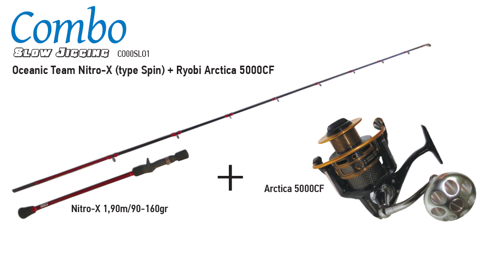 Σετ Combo Slow Oceanic Nitro-X 1.90m Type Spin+Ryobi Arctica 5000CF CO00SLO1