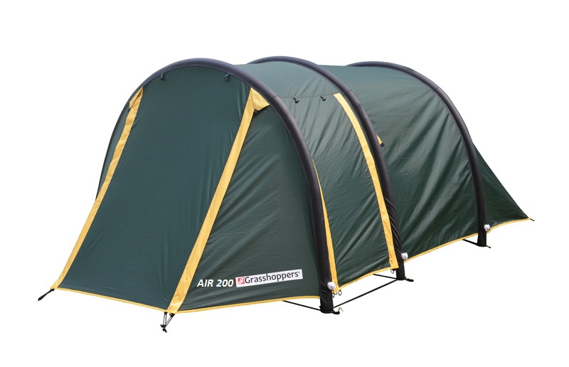 Σκηνή 2 Ατόμων Με Φουσκωτό Σκελετό Grasshoppers Air 200 Green 10517