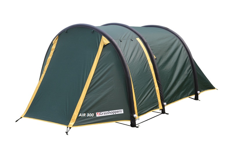 Σκηνή 3 Ατόμων Με Φουσκωτό Σκελετό Grasshoppers Air 300 Green 10518