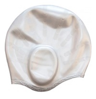 Κολυμβητικό Σκουφάκι Σιλικόνης Vaquita Ear Cup Με Προστατευτικό Αυτιών White 66209