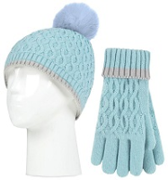 Παιδικό Σετ Σκουφάκι & Γάντια Heat Holders Pom Pom Hat Gloves Soft Blue 80080 Παιδικό Σετ Σκουφάκι & Γάντια Heat Holders Pom Pom Hat Gloves Soft Blue 80080