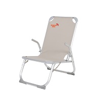 Καρέκλα Παραλίας Summer Club Textiline Αλουμινίου Με Ψηλή Πλάτη Εκρού 19402