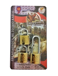 Σετ Λουκέτα Alpin Pro-Tools 25mmX3 1tmx Μακρύ + 2tmx Κοντά 25Τ3