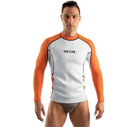 Ανδρική Μπλούζα Neopren Seac Sub Sottomuta Fit Long BI/AR Neoprene 2mm White/Orange 01100092800 Ανδρική Μπλούζα Neopren Seac Sub Sottomuta Fit Long BI/AR Neoprene 2mm White/Orange 01100092800