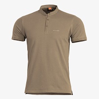 Κοντομάνικο Μπλουζάκι T-Shirt Pentagon Levantes Henley Tan Brown K09025-82
