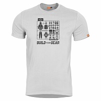 Μπλουζάκι T-Shirt Pentagon Ageron Build Your Gear White K09012-BG-00