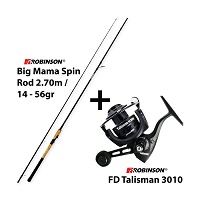 Σετ Combo Spinning Robinson Big Mama Spin Rod 270m 14-56gr + Robinson FD Talisman 3010 CO.SPIN1
