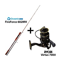 Σετ Combo Slow Jigging Oceanic Team Fireforce 602MH+Ryobi Virtus 7000 CO.BOAT5 Σετ Combo Slow Jigging Oceanic Team Fireforce 602MH+Ryobi Virtus 7000 CO.BOAT5