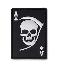 Σήμα PVC Survivors Death Ace 3D 5x8cm Black/White WQ33 Σήμα PVC Survivors Death Ace 3D 5x8cm Black/White WQ33
