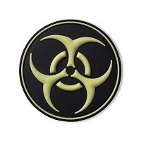 Σήμα PVC Survivors Bio Hazard Βιολογικός Κίνδυνος 3D 6cm Black/Glue WQ000