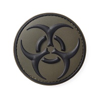 Σήμα PVC Survivors Bio Hazard Βιολογικός Κίνδυνος 3D 6cm Olive/Black WQ000 Σήμα PVC Survivors Bio Hazard Βιολογικός Κίνδυνος 3D 6cm Olive/Black WQ000