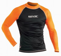 Ανδρική Μπλούζα Rash Guard Με Προστασία UV+50 Seac Sub T-Sun Long Black/Orange 15500150160