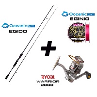 Σετ Combo Eging Oceanic Team Egido 260+Ryobi Warrior 2000+Nήμα Oceanic Team Eginio CO.00EG12