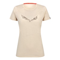 Γυναικείο Κοντομάνικο Μπλουζάκι T-Shirt Salewa Pure Hardware AM W Oatmeal 28385-7260