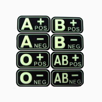 Διακριτικό Σήμα Survivors Ομάδα Αίματος 3D Glow Μαύρο/Φωσφορίζον 00339