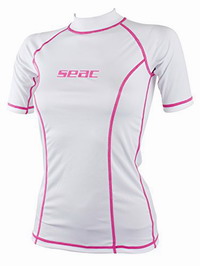 Γυναικείο Μπλουζάκι Με Προστασία UV+50 Rashguard Seac Sub T-Sun White/Pink 15500160120