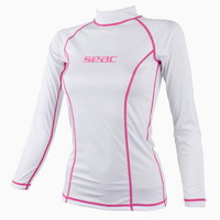 Γυναικεία Μπλούζα Rash Guard UV+50 Seac Sub T-Sun Long Lady White 15500150120