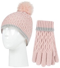 Παιδικό Σετ Σκουφάκι & Γάντια Heat Holders Pom Pom Hat Gloves Dusky Pink 80080