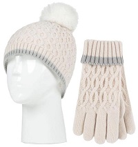 Παιδικό Σετ Σκουφάκι & Γάντια Heat Holders Pom Pom Hat Gloves Buttercream 80080