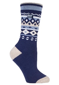 Γυναικείες Κάλτσες Heat Holders Jacquard Lite Socks Navy/Cream 80023