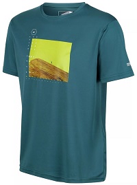 Αντιιδρωτικό Κοντομάνικο Μπλουζάκι T-Shirt Regatta Fingal VI Pacific Green RMT253-F15