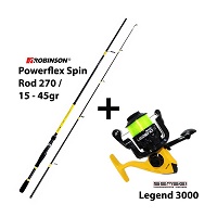 Σετ Combo Spinning Robinson Powerflex Spin 270m 15-45gr+Sensei Legend 3000 CO.SPIN2