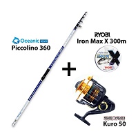 Σετ Full Combo Surf Oceanic Team Piccolino 360m + Sensei Kuro 50 + Ryobi Iron Max X 300m CO.SURF1