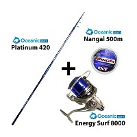 Σετ Full Combo Surf Oceanic Team Platinum 420m + Oceanic Team Energy Surf 8000 + Oceanic Team Nangai 500m CO.SURF5