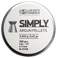 Βλήματα Αεροβόλου JSB Simply 4,5mm 0.52g/8,02grains 500tmx 1245-500