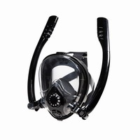 Μάσκα Σιλικόνης Με Διπλό Αναπνευστήρα Full Face X-Dive Dual Black 61052