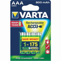 Μπαταρίες  Επαναφορτιζόμενες Varta AAA NiMH 800 mAh 1.2 V