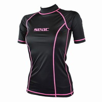 Μπλουζάκι Γυναικείο Κοντομάνικο Rash Guard UV+50 Seac Sub T-Sun Short Lady Black 1550016008025