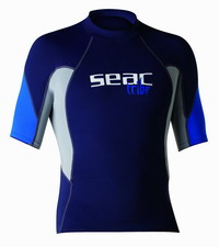 Ανδρικό Κοντομάνικο Μπλουζάκι Rash Guard Seac Sub Raa Short Evo UV+50 Blue 1550003000025 