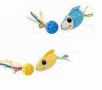 Παιχνίδι Γάτας Ψαράκι Με Μπαλάκι Pet Camelot 7635 Σετ 2τμχ