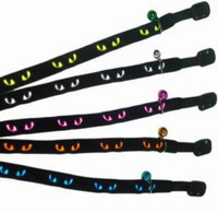 Περιλαίμιο Γάτας Pet Camelot Βελούδο Με Κουδουνάκι Black 10mm*30cm 4502