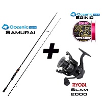 Σετ Combo Eging Oceanic Team Samurai+Ryobi Slam 2000+Nήμα Oceanic Team Eginio CO.00EG14